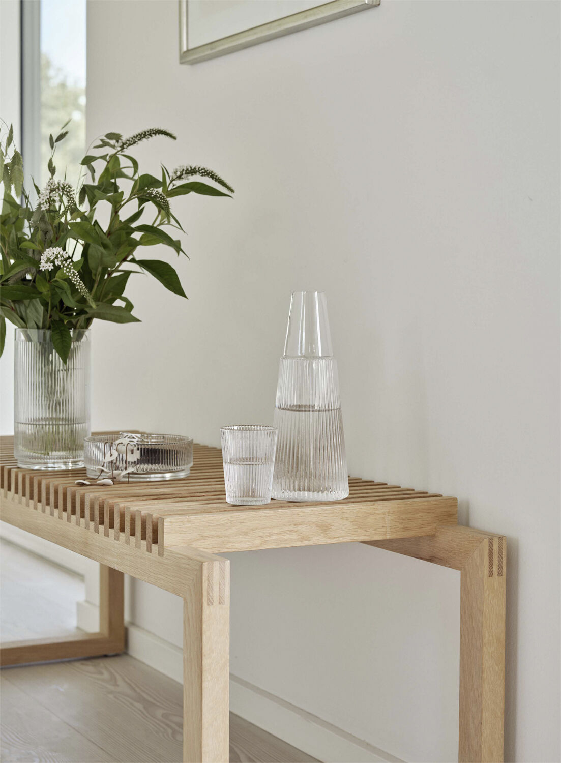 Pilastro karaffel med glas 1 l, clear