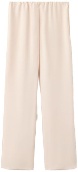 Satin straight-fit trousers
