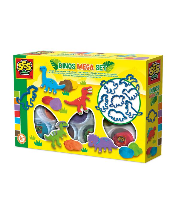 SES Creative - Modellervoks - Dino Megasæt med udstikkere
