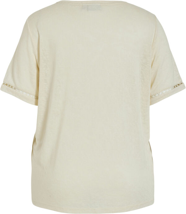 VINULAN V-NECK S/S LACE T-SHRT/CUR