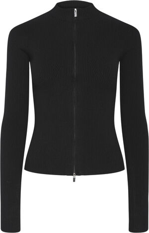 PCCRISTA LS ZIP KNIT CARDIGAN NOOS
