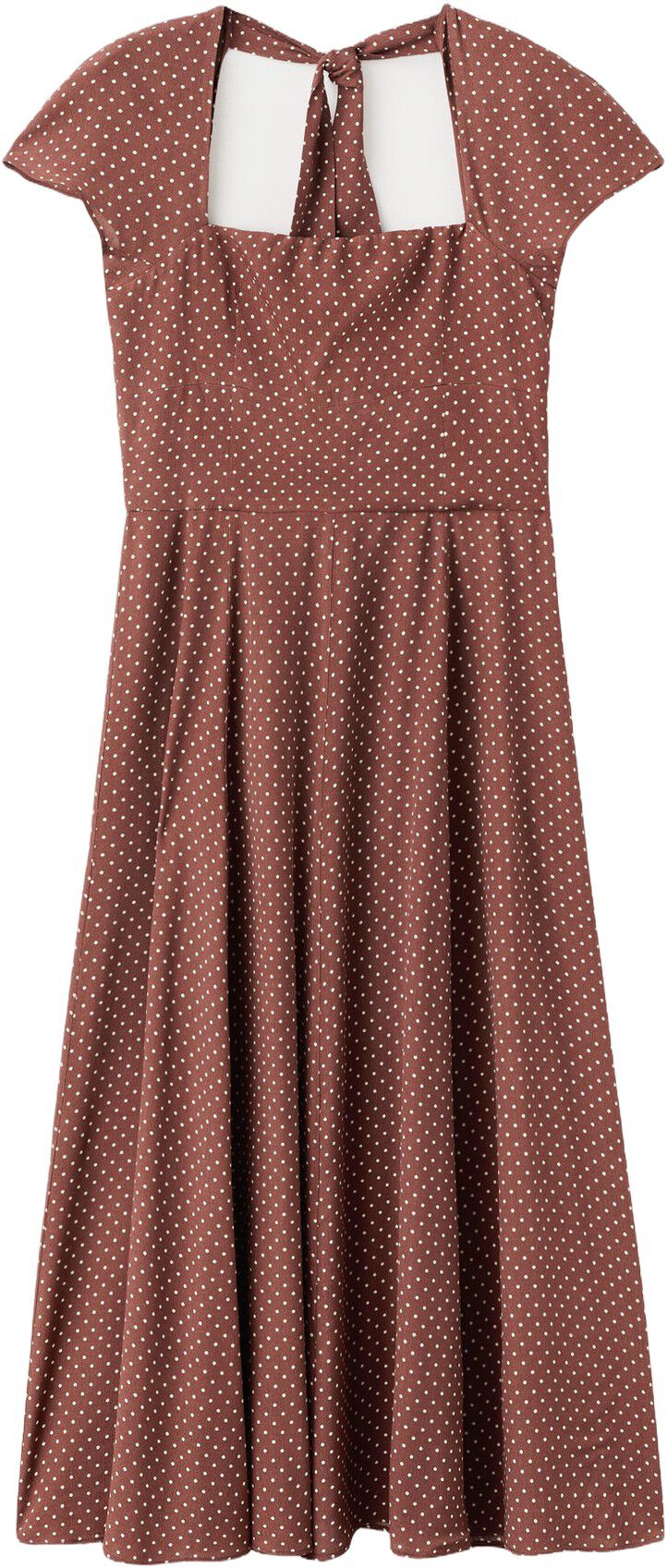 A-line polka-dot dress