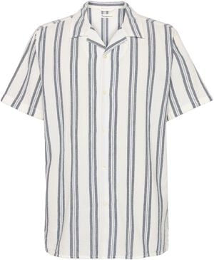Box short sleeve striped cotton shirt GOTS/Vegan