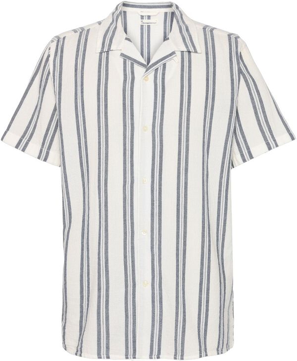 Box Short Sleeve Striped Cotton Shirt Gots/Vegan