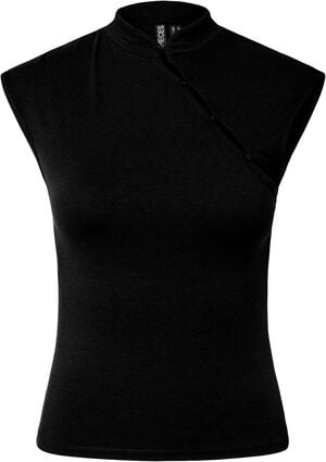 PCJASMIN SS BUTTON DETAIL TOP JRS D