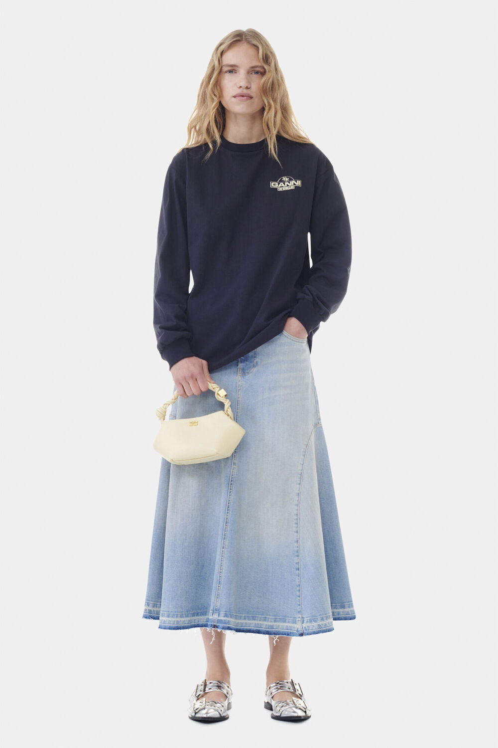 Feminine Buckle Ballerina Metallic