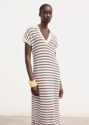 Long striped knitted dress