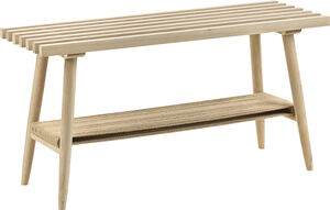 Bænk 90x30x45 cm White washed Eg