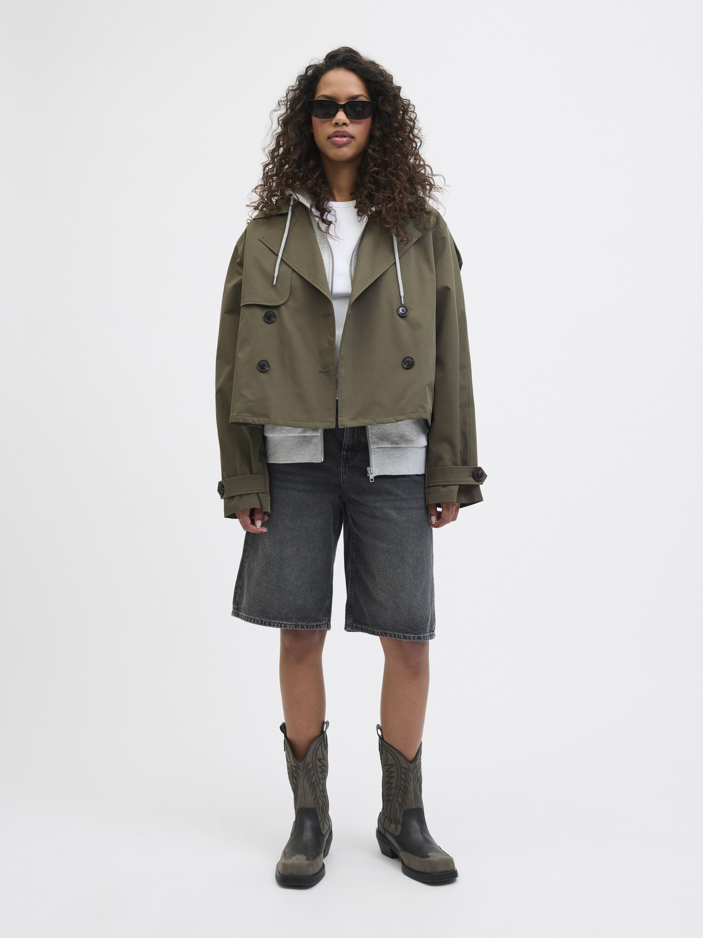 JXCARLIE SHORT TRENCHCOAT OTW SN