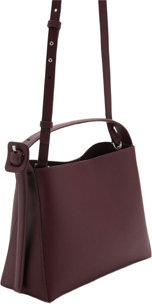 Mini shopper bag with buckle