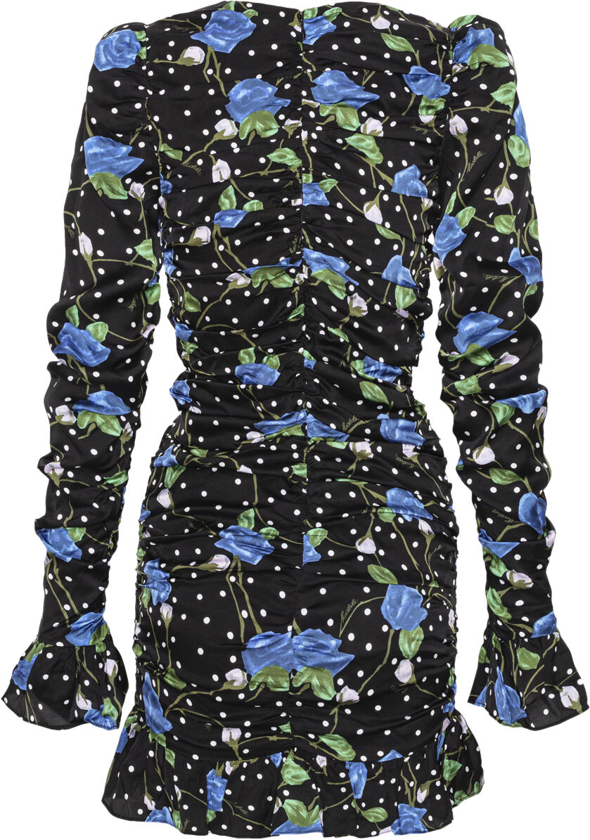 Satin Ruffle Mini Dress