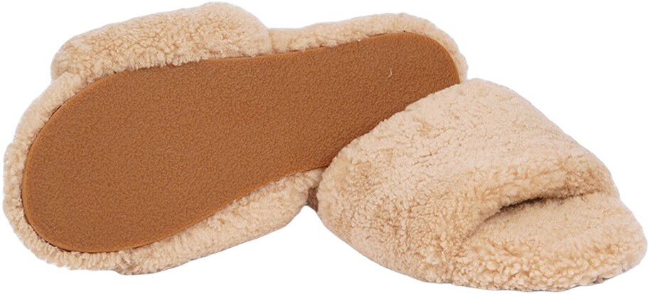 Y SHAN - SHEARLING OPEN SLIPPERS