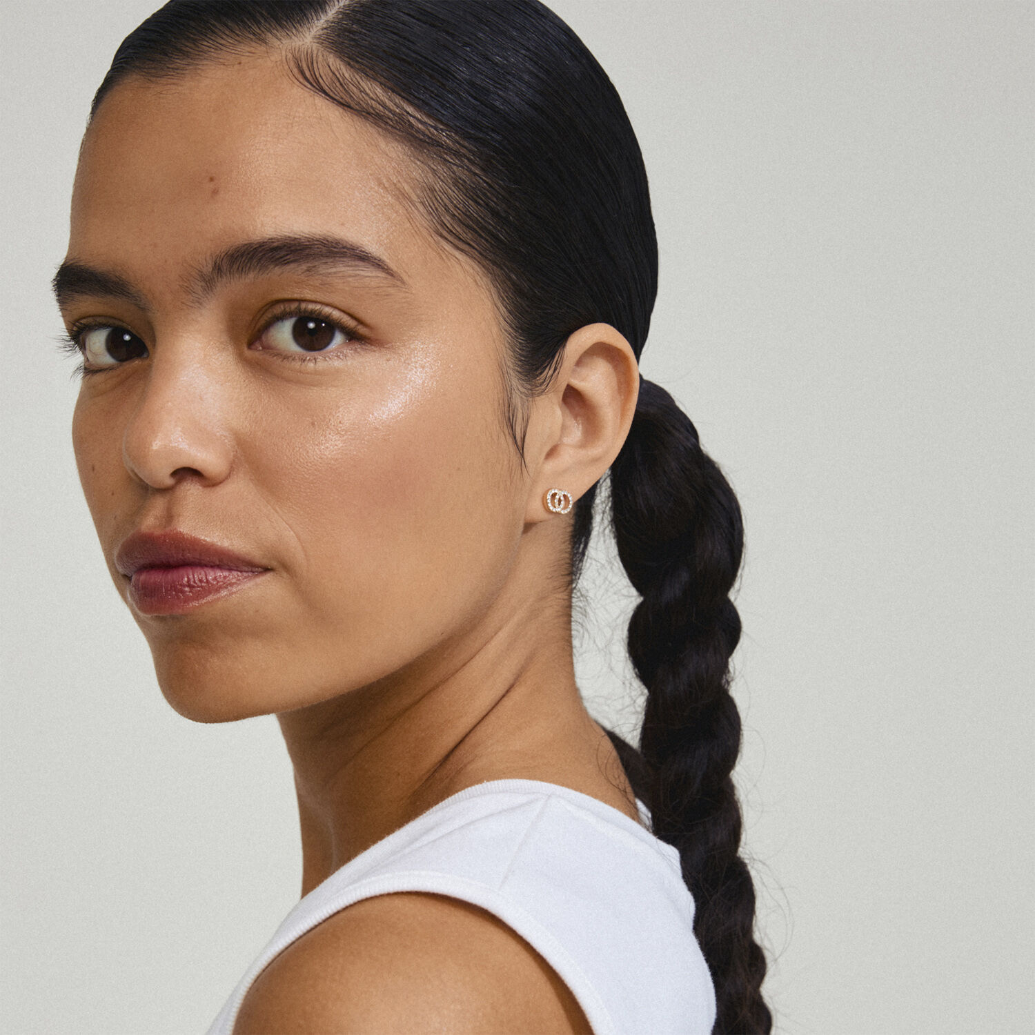 JOLINA earrings gold-plated/multi-colour