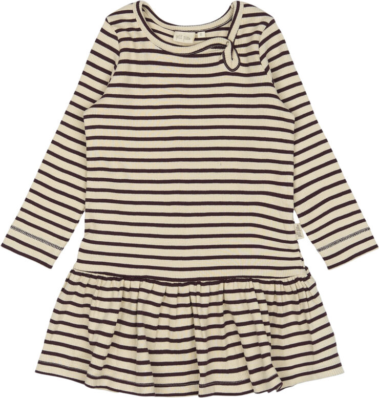 Dress L/S Modal Striped