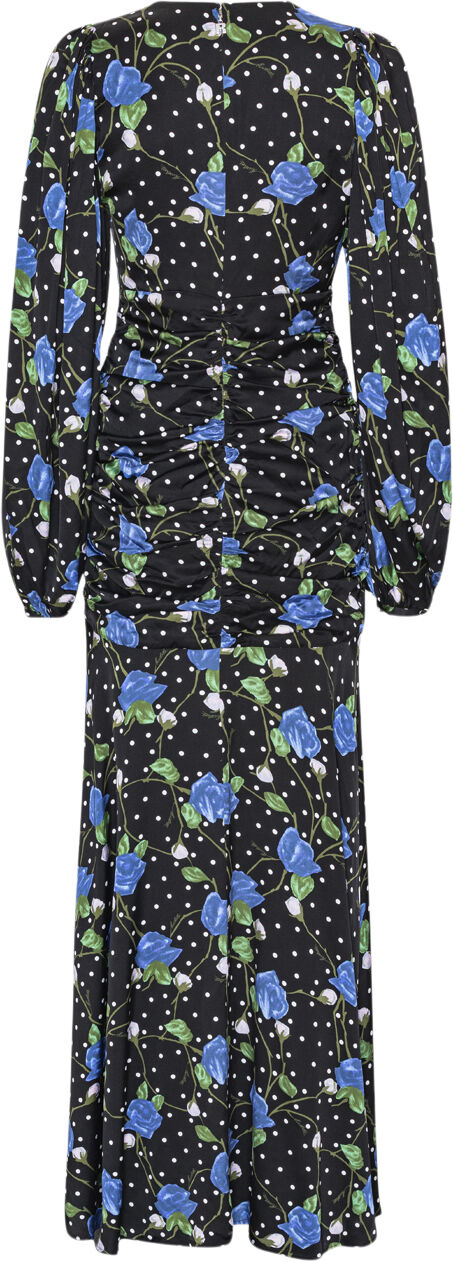 Satin Maxi V-Neck Dress