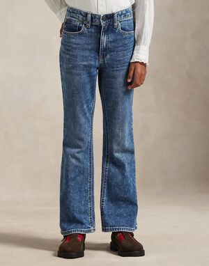 Flared Indigo Denim Jean