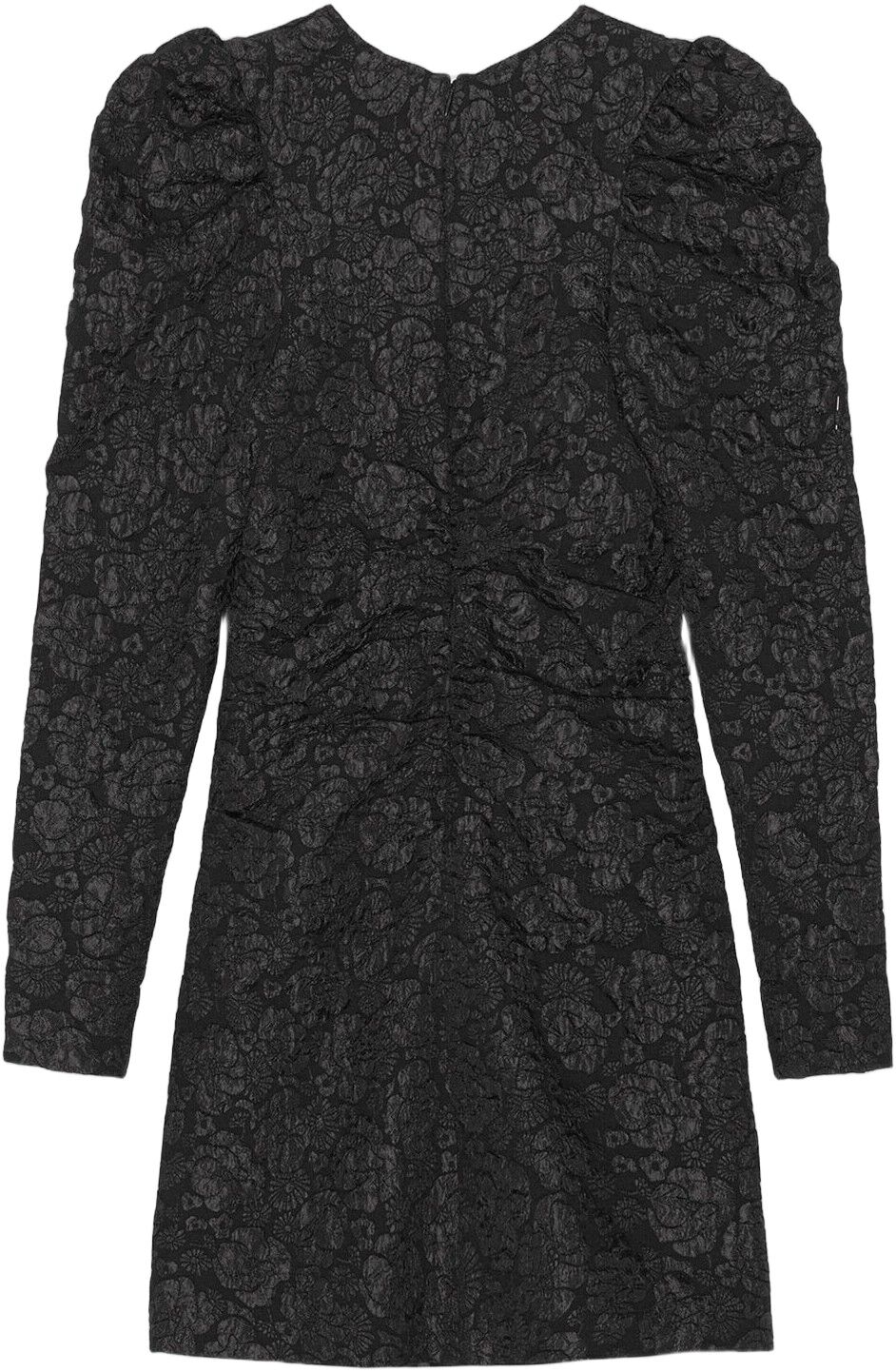 Stretch Jacquard V-neck Mini Dress