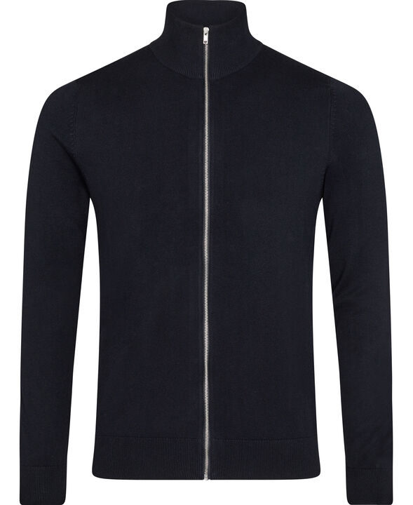 Ecovero L/S zip cardigan