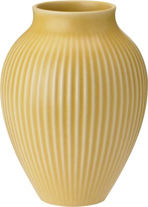 Knabstrup vase H 20 cm yellow