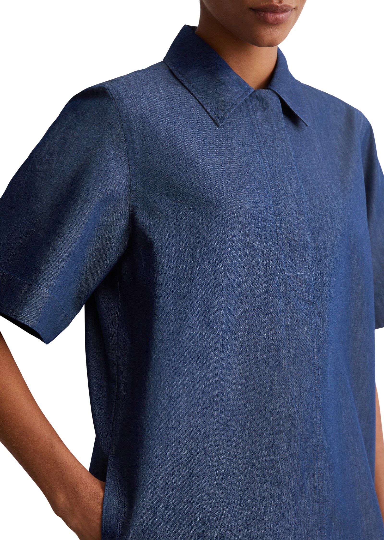 Dress, short length, shirt style, c