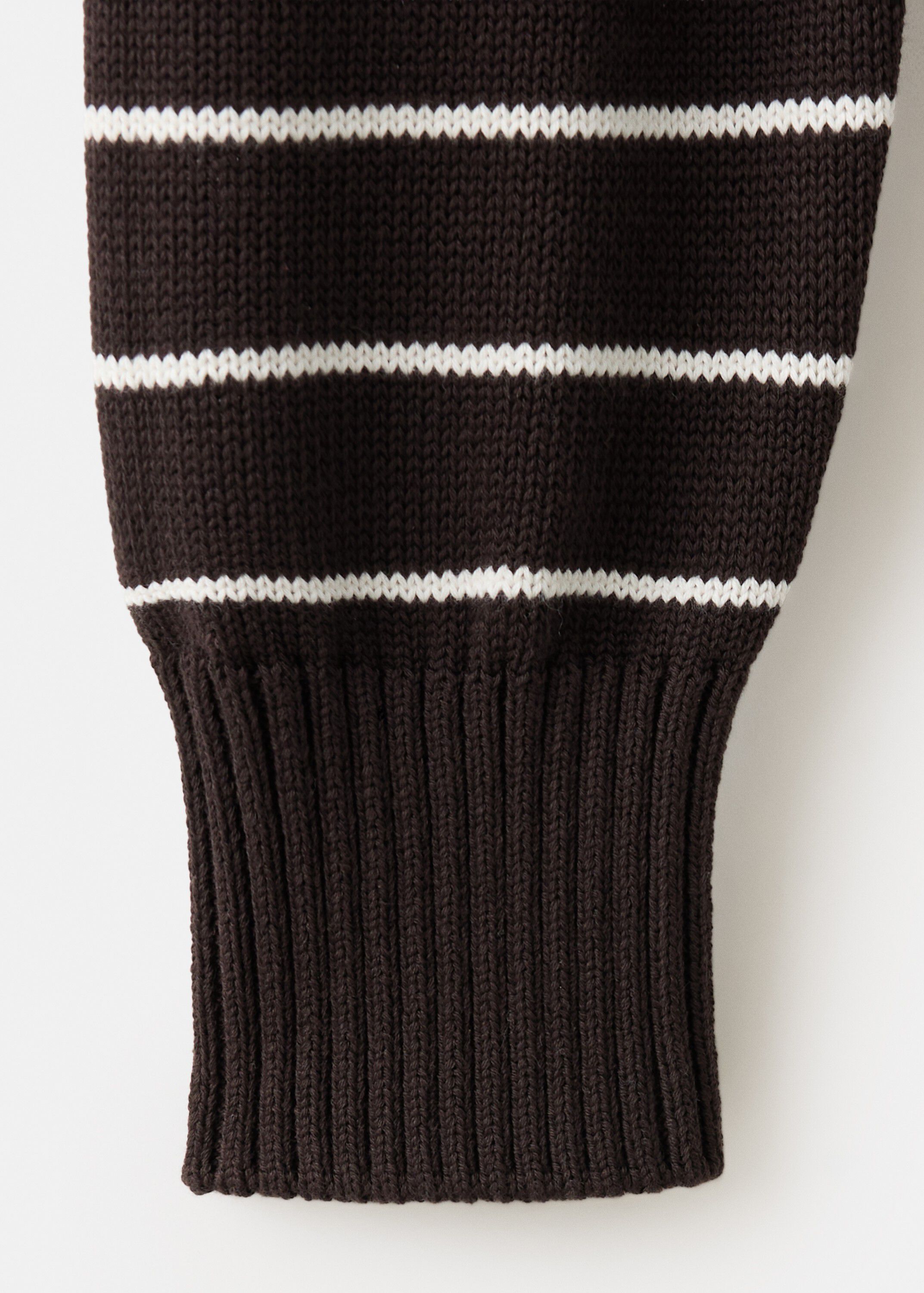 Striped sweater with zip