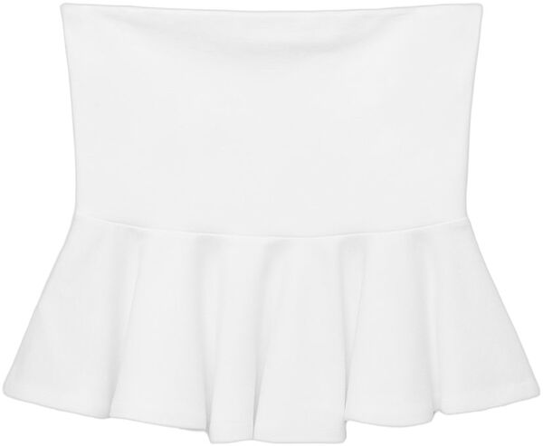 Strapless peplum top
