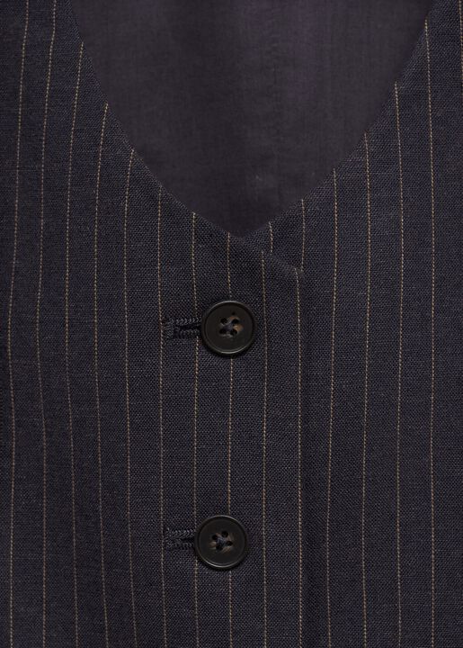 Linen-blend suit waistcoat