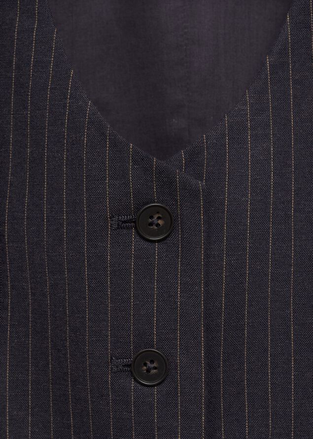 Linen-blend suit waistcoat