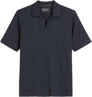 Polo shirt, short sleeve, ribbed co