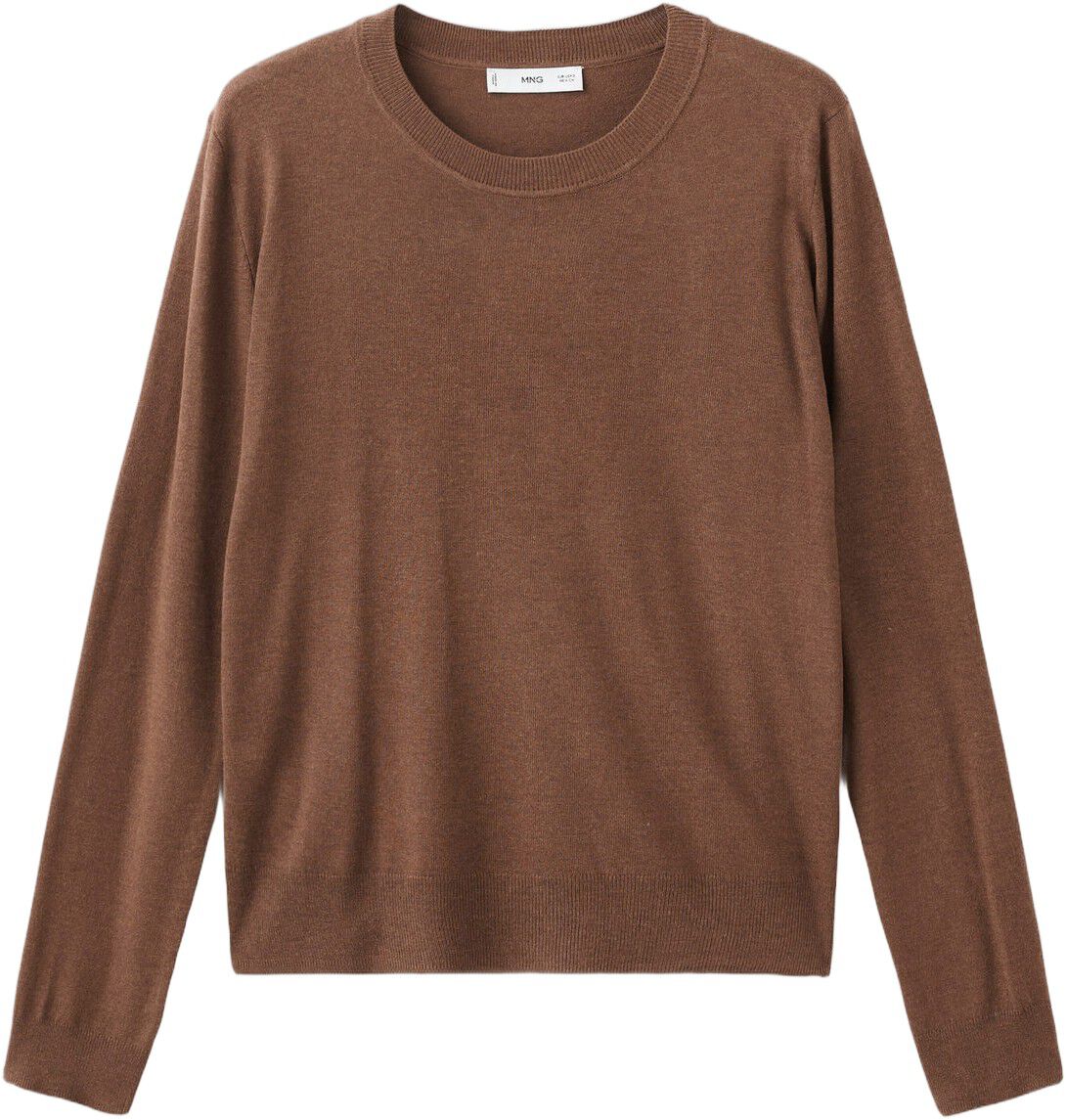 Fine-knit crew-neck sweater