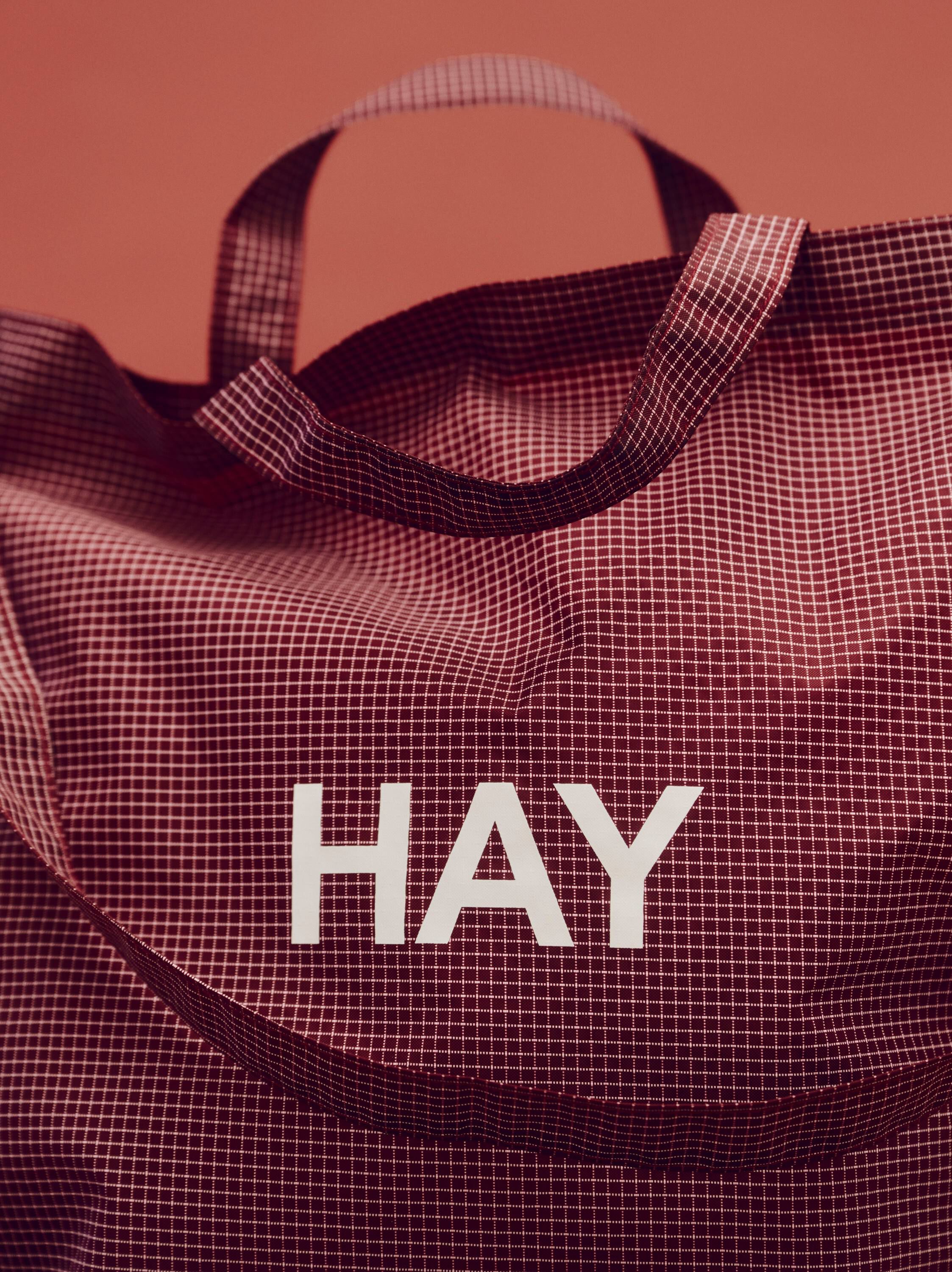 Grid Crossover Bag-Medium-Burgundy