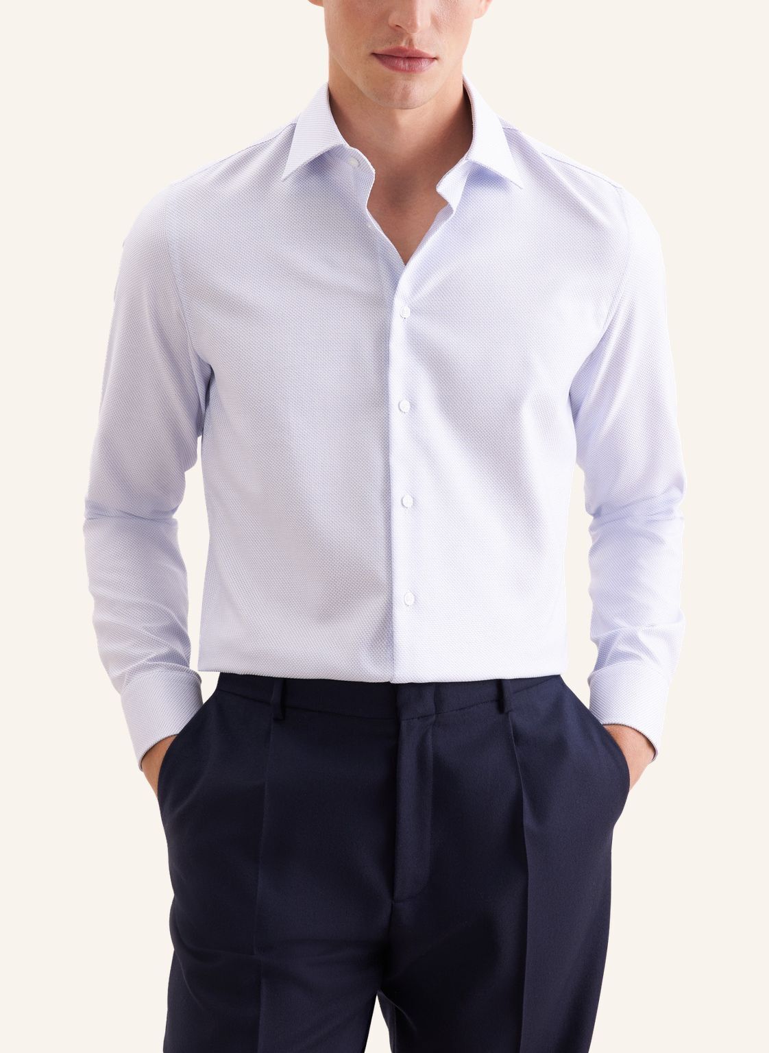 Business shirt Slim 1/1 Kent-Collar Structure