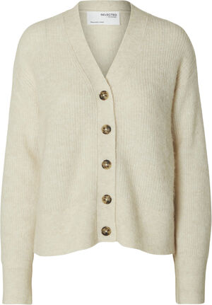 SLFMALINE LS WOOL KNIT SHORT CARDIGAN