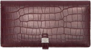 Long Slim Wallet Croco