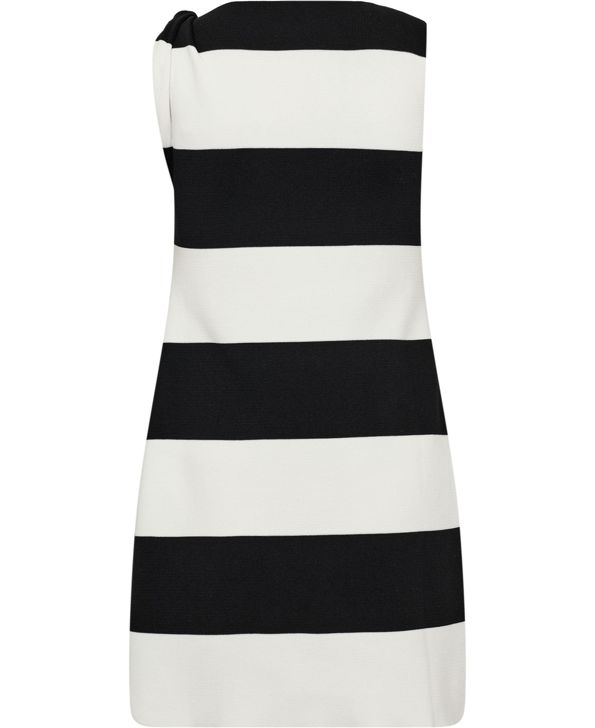 Asymmetrical strap knit dress