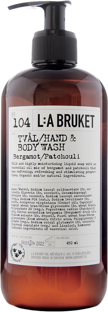 Hand & Body Wash Bergamott / Patchouli 450 ml.