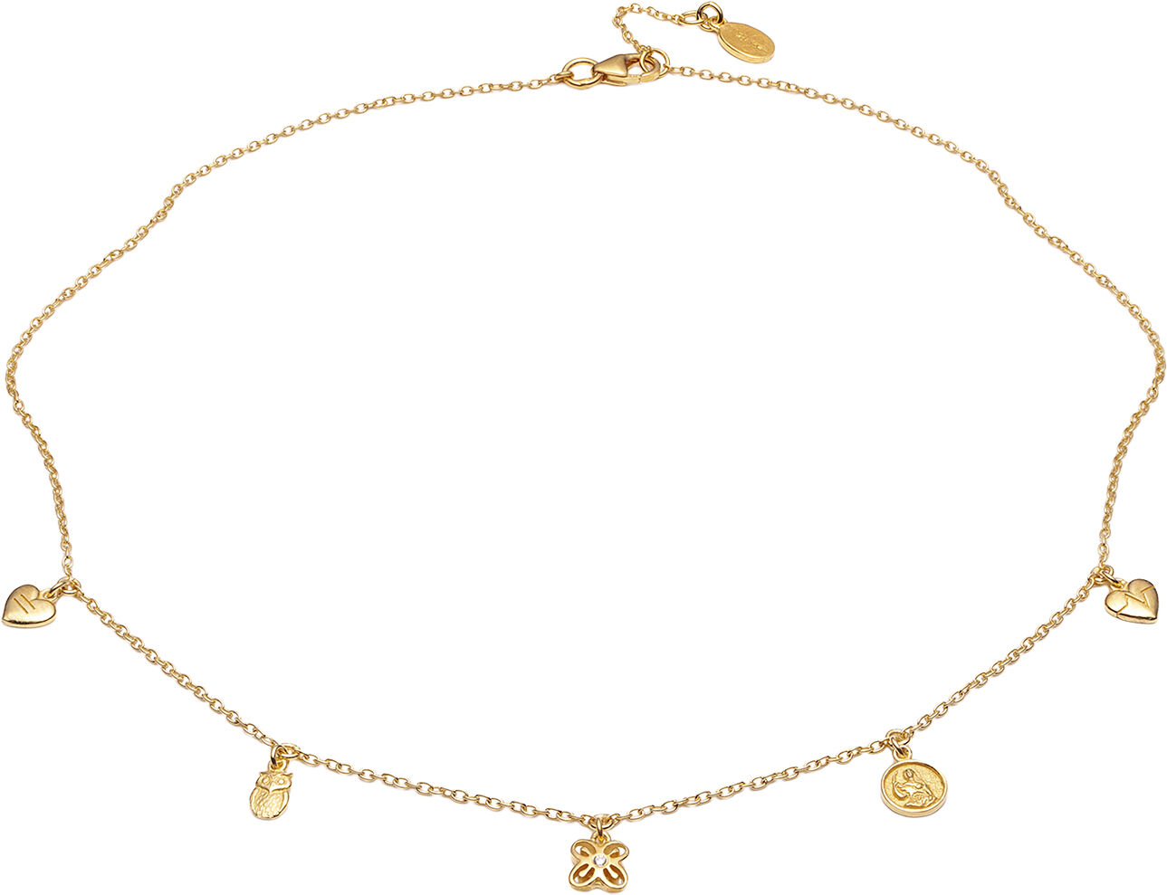 People necklace VERMEIL (925 Sterling silver gold plated 2. 5 micron)