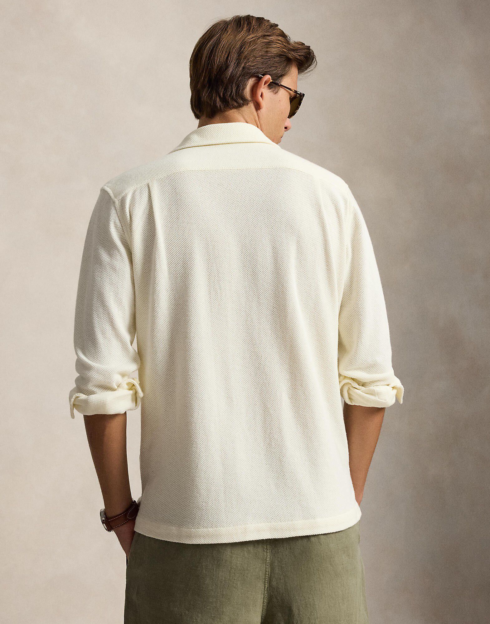 Standard Fit Honeycomb-Mesh Camp Shirt