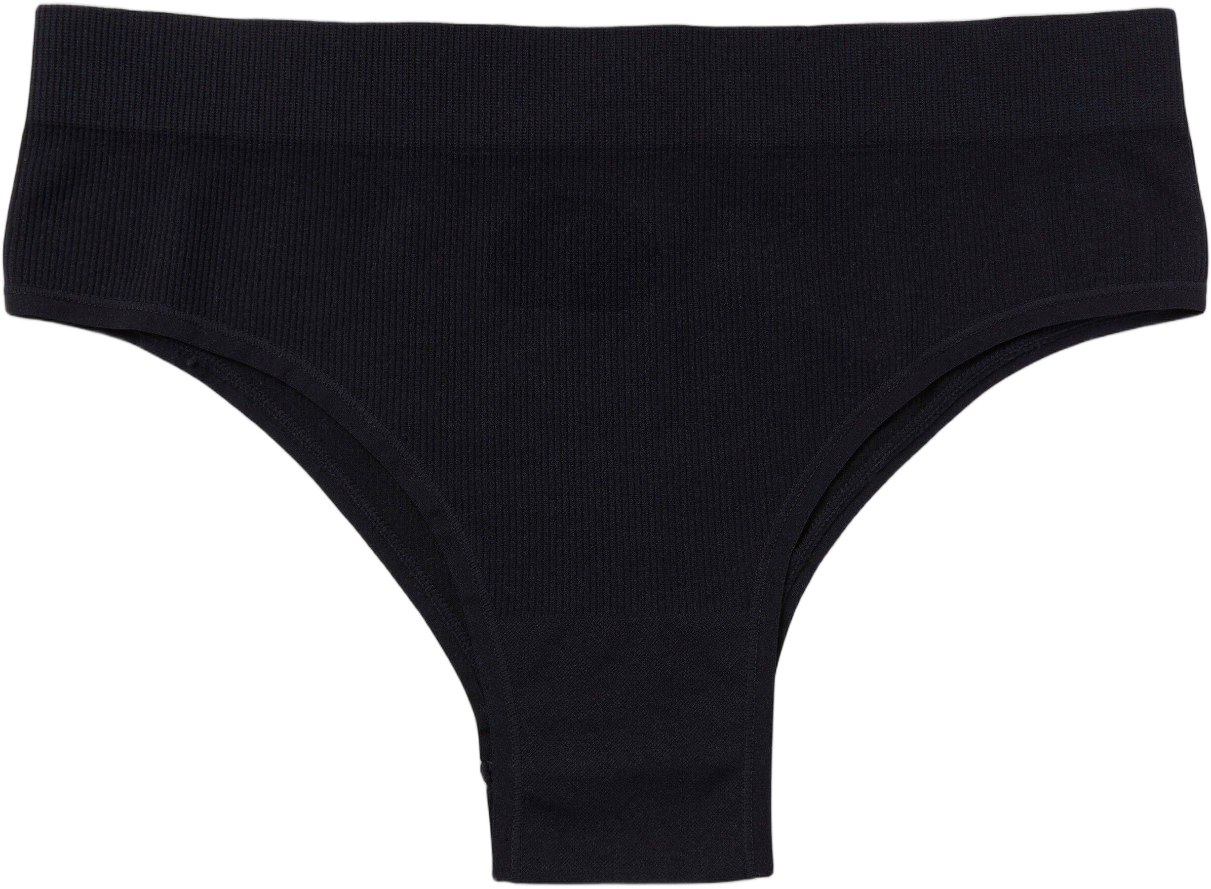 Ribbede brasilianske trusser uden s&oslash;mme med h&oslash;j talje