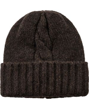 Soft Baby Cable Hat Brown