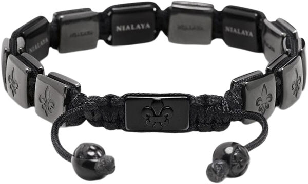 Men's Ceramic Flatbead Bracelet in Black