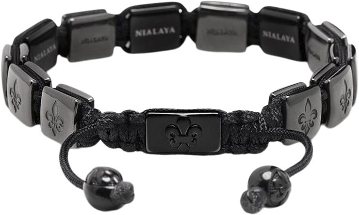 Men's Ceramic Flatbead Bracelet in Black