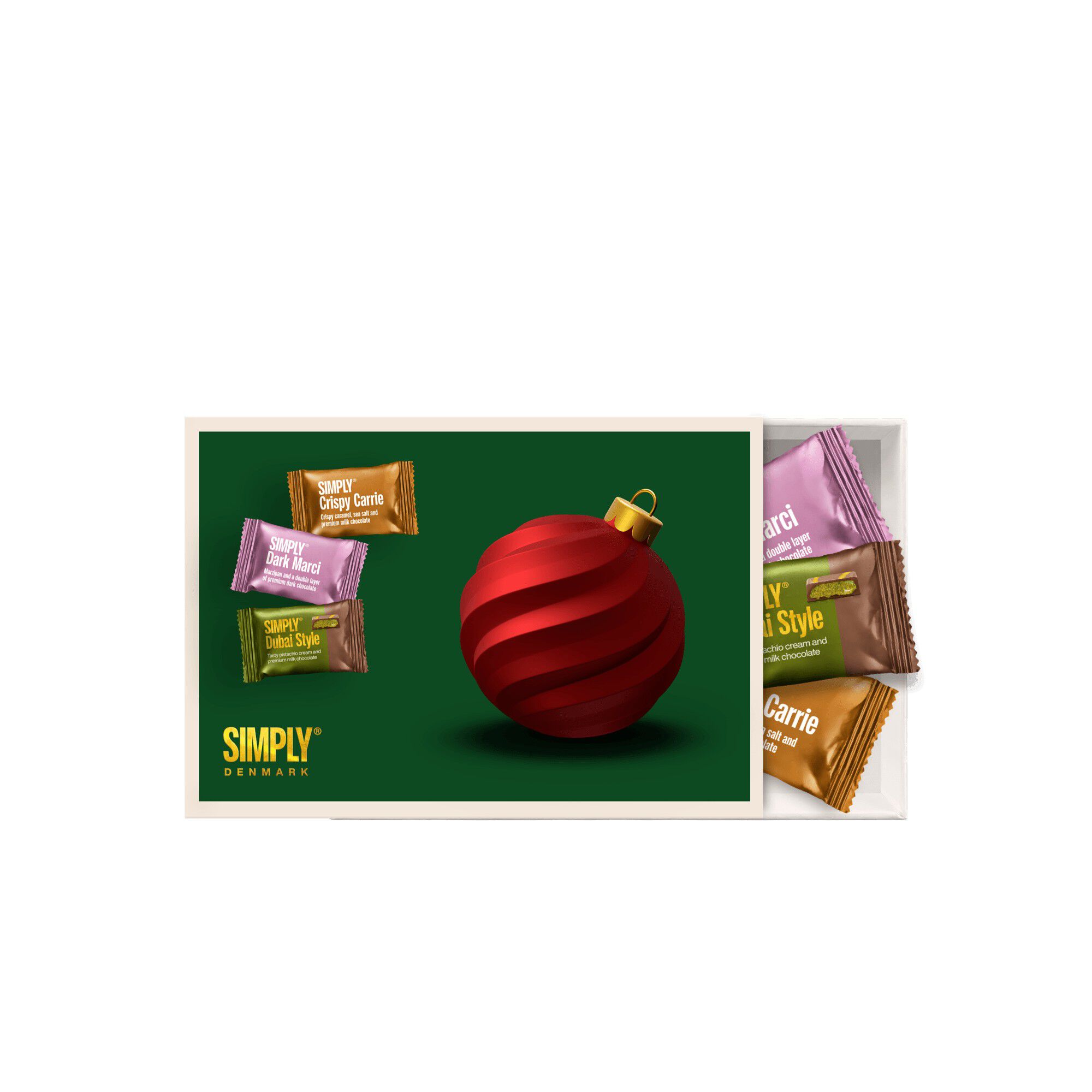 Simply&reg; JULE&AElig;SKE S chokolade&aelig;ske (120g)