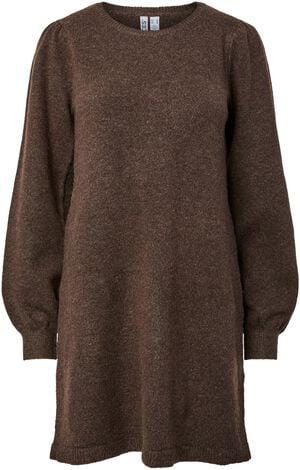 PCSALLY LS O-NECK KNIT DRESS NOOS B