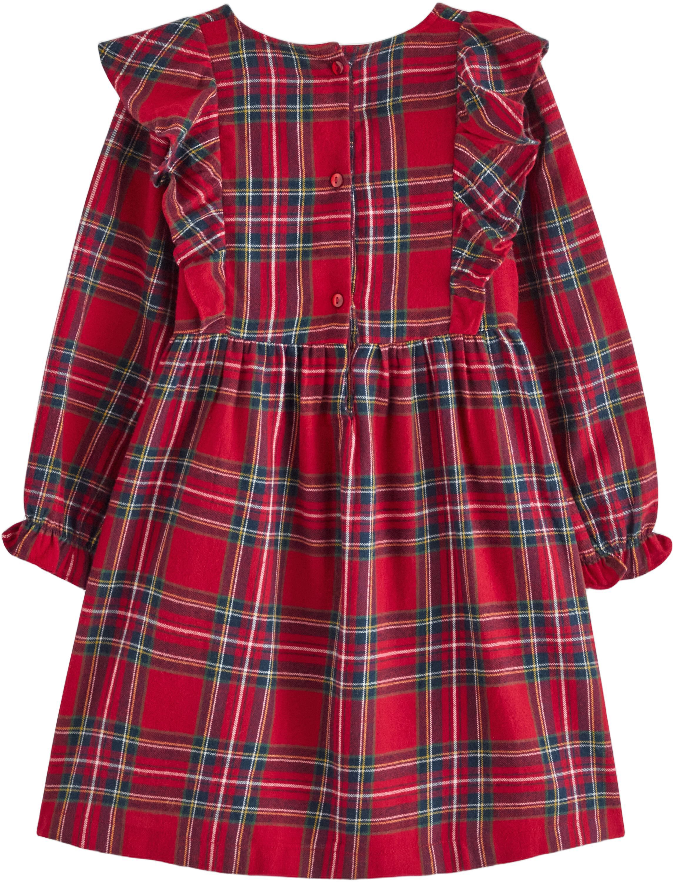 V&aelig;vet, ternet kjole i bl&oslash;d bomuld m