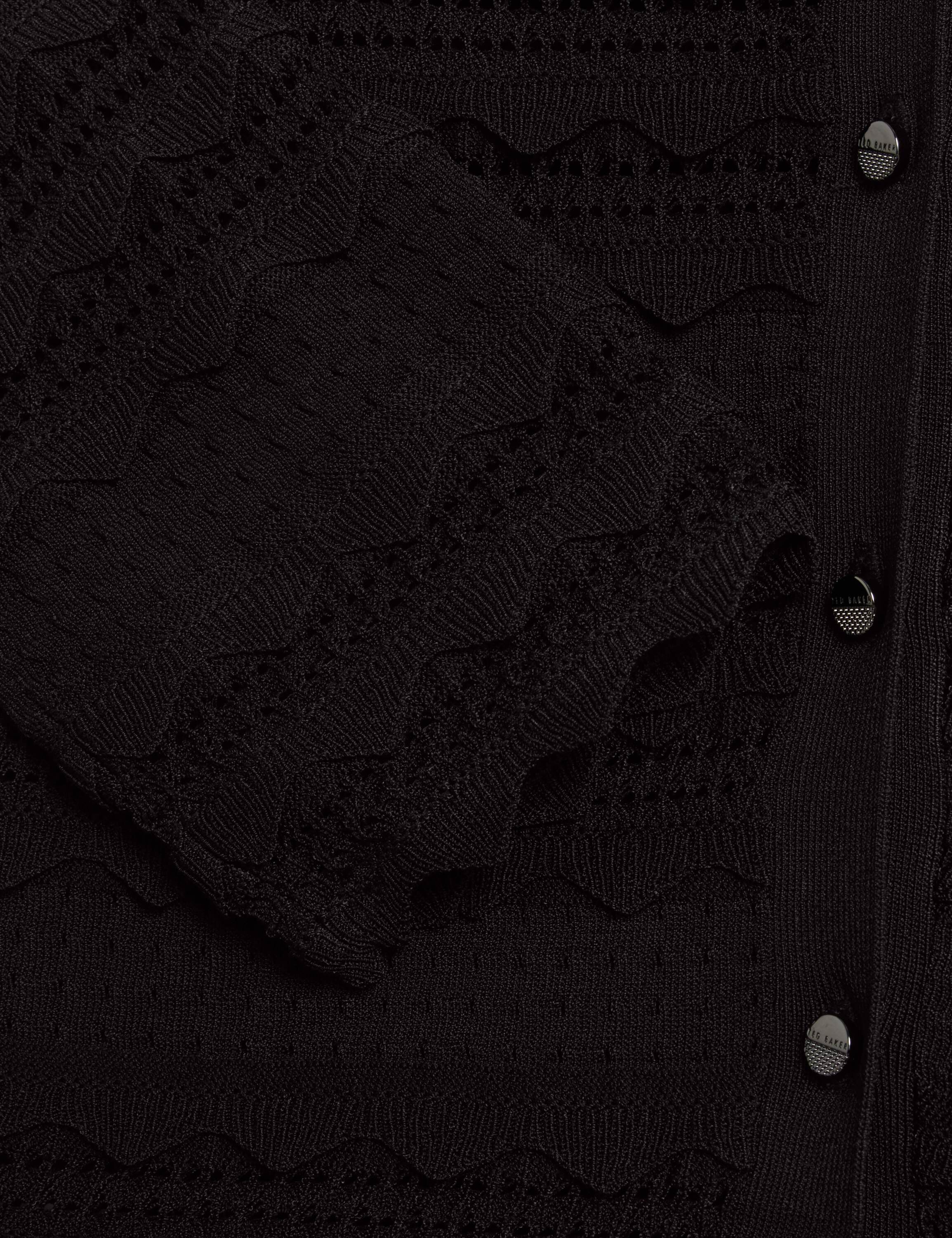 AVRIA Knitted Cardigan With Frill D