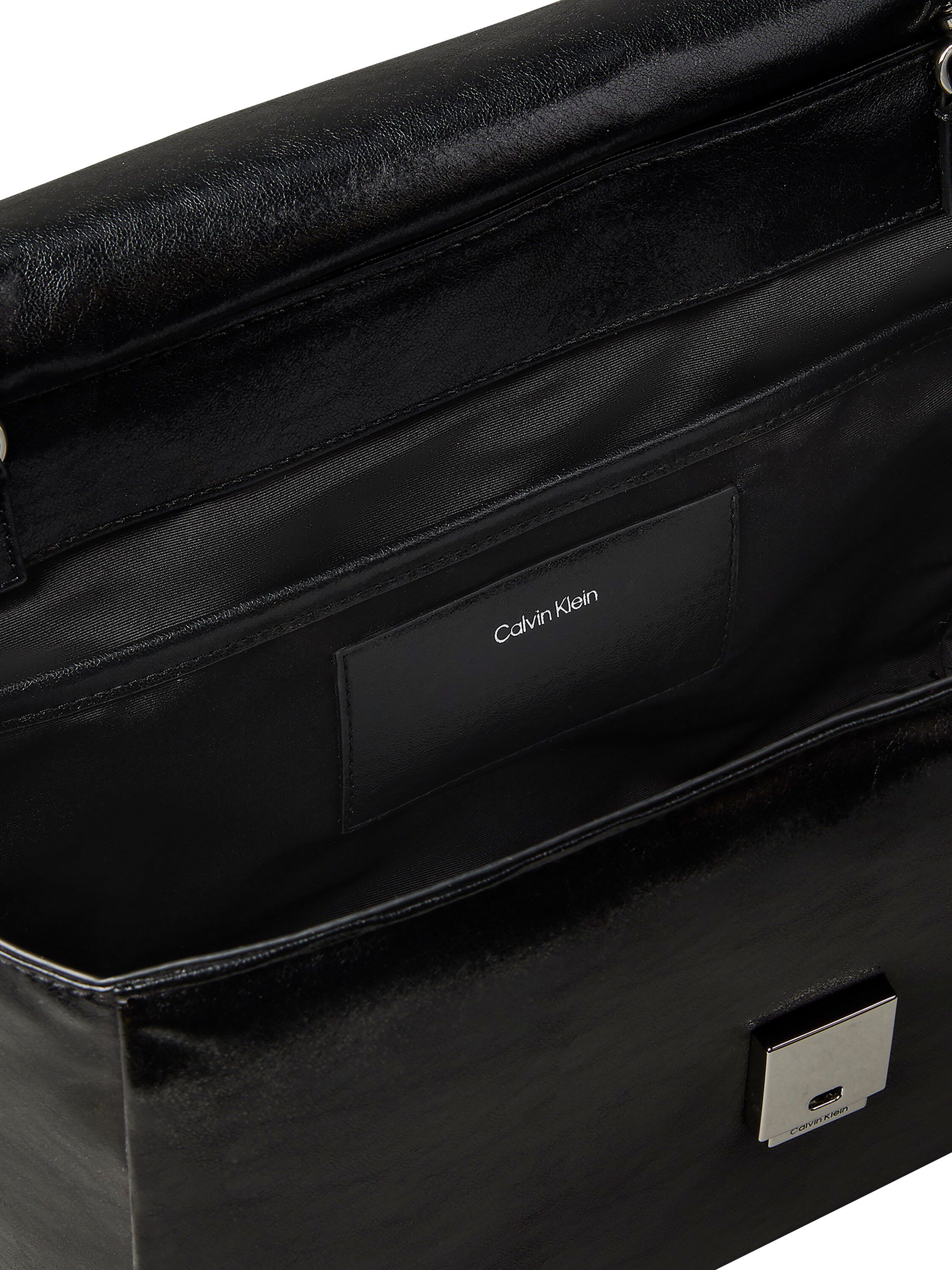 Padded Emblem Hardware Laptop Satchel