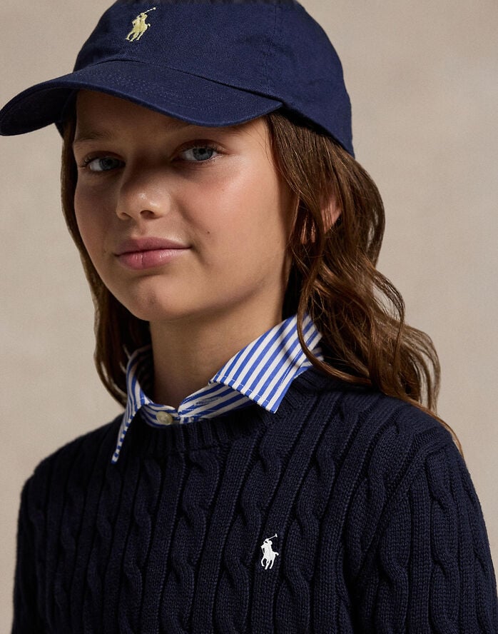 Cable-Knit Cotton Sweater Teens
