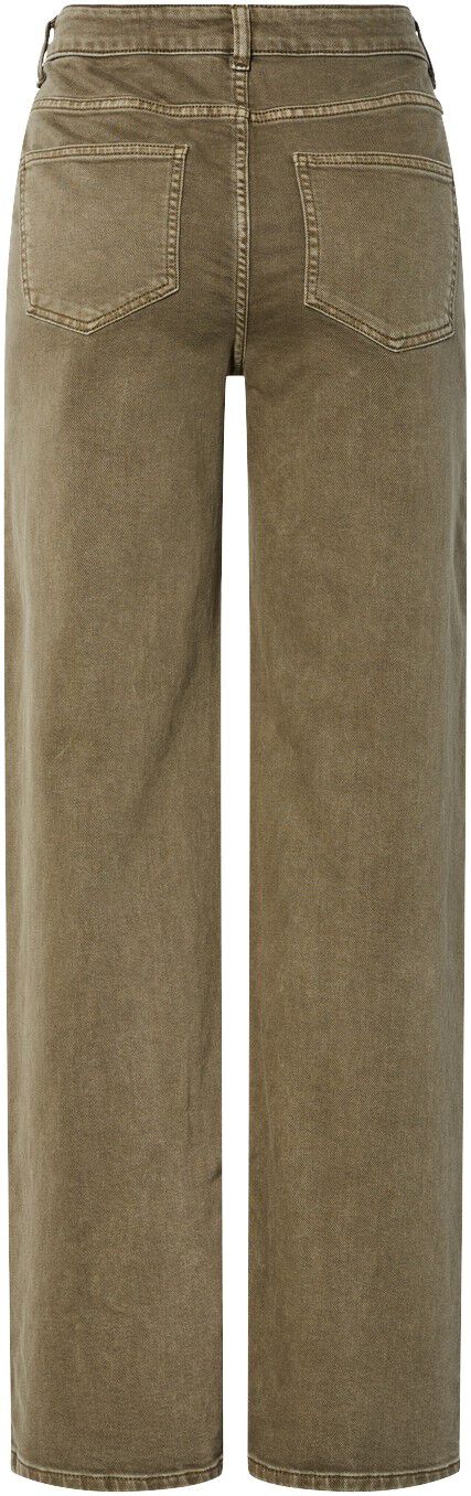 PCSILKE MW WIDE COLERED JEANS NOOS