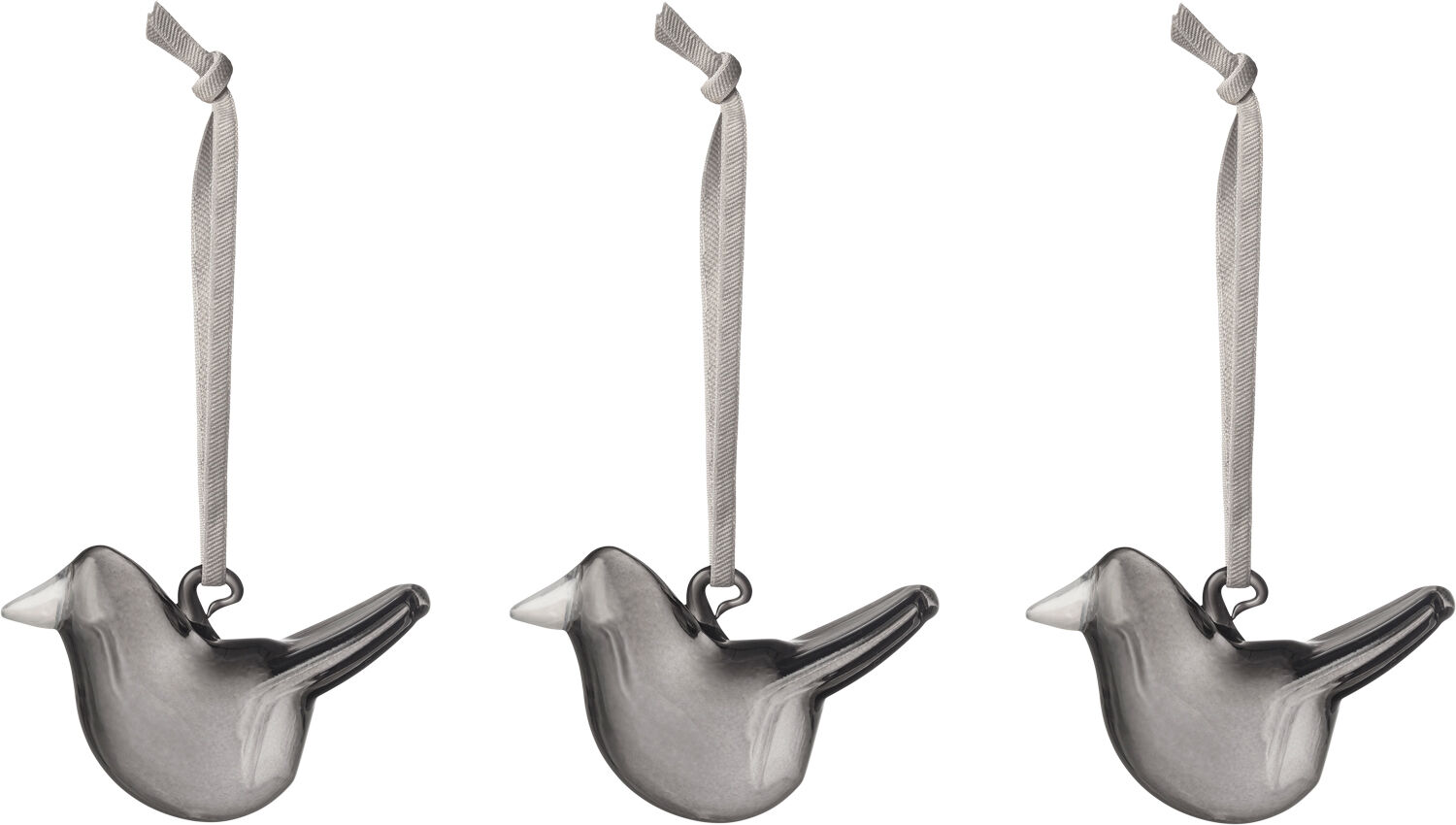 Iittala mini glasfugle 3-pak gr&aring;